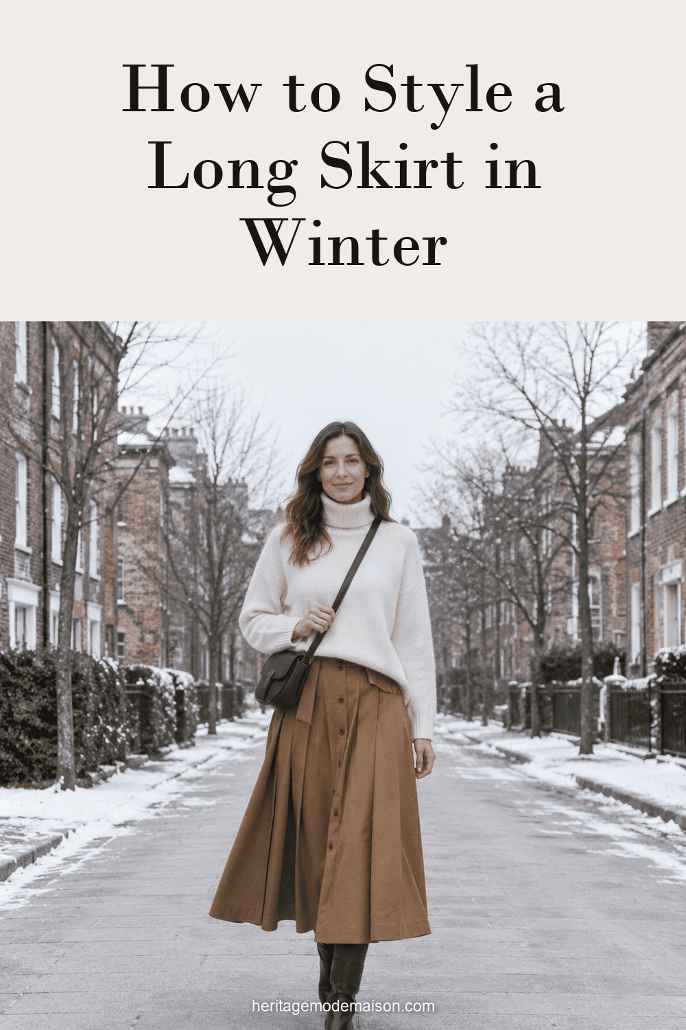 How to Style a Long Skirt in Winter