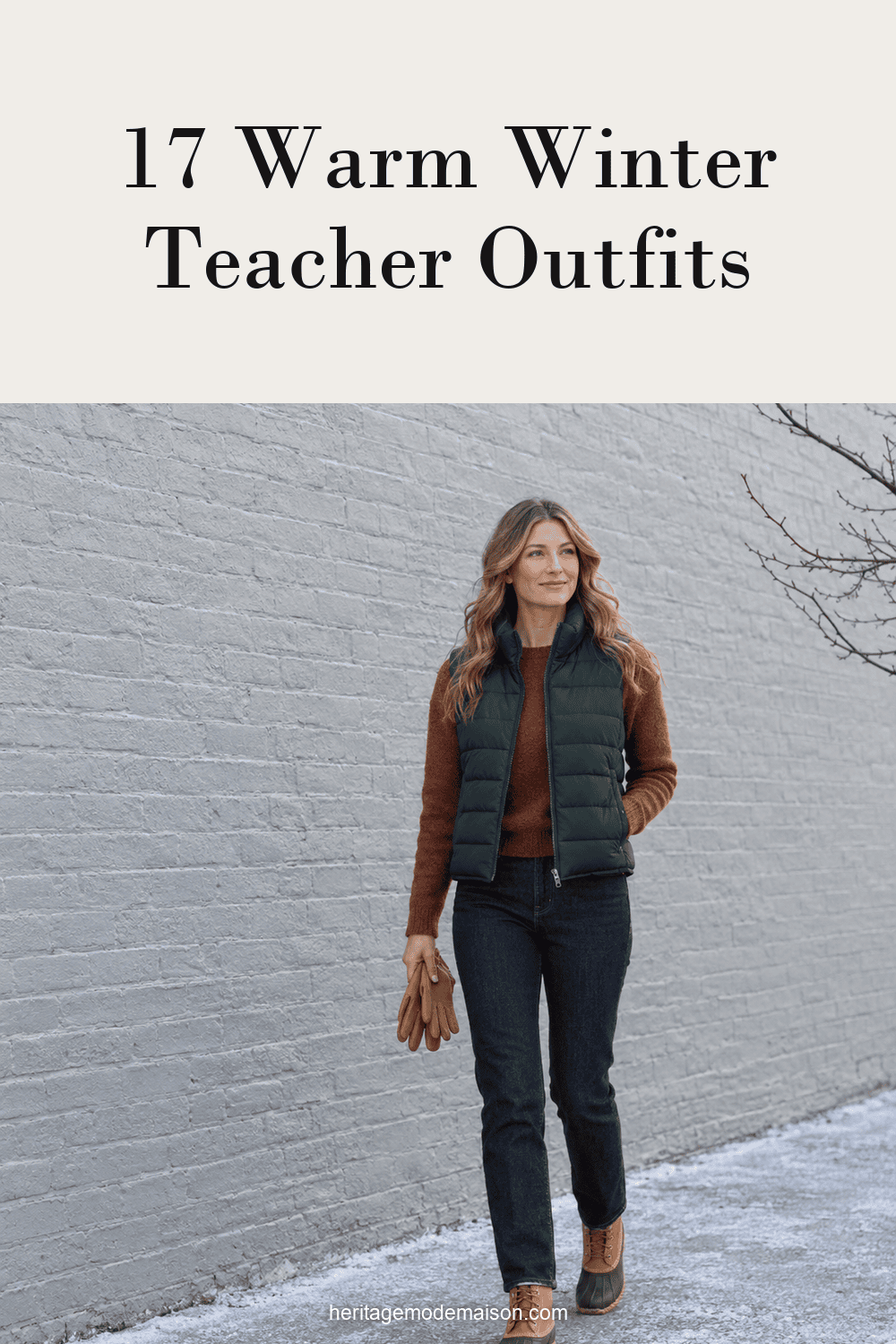 17 Warm Winter Teacher Outfits