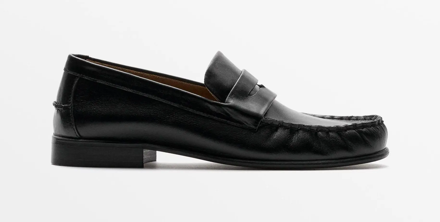 Leather penny loafer