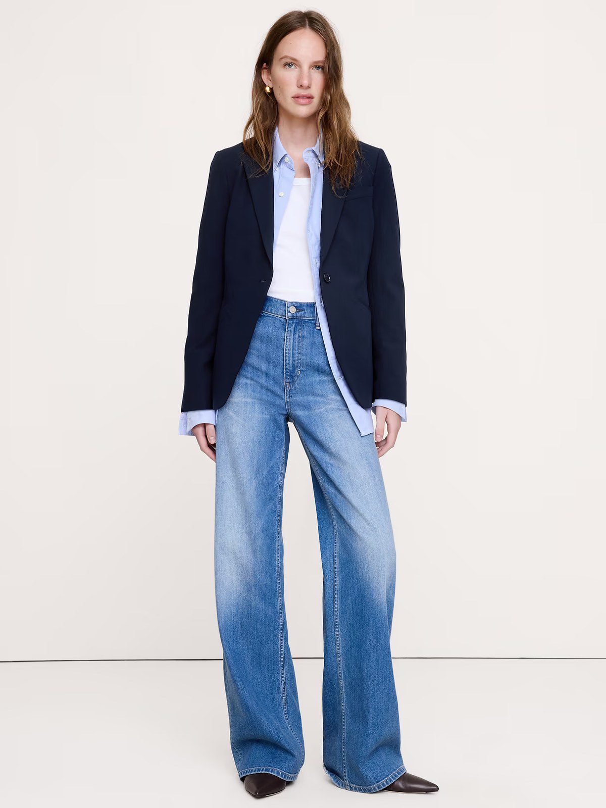 Slim City Stretch Blazer (Navy Blue)