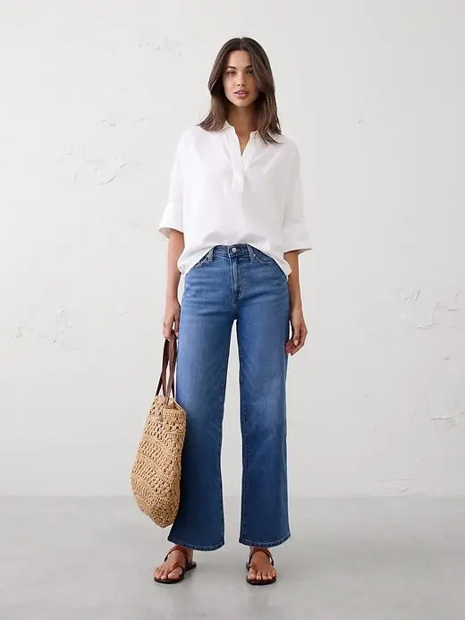 Straight High-Rise Jean (Medium Wash)