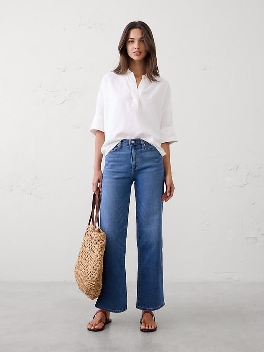 Straight High-Rise Jean (Medium Wash)