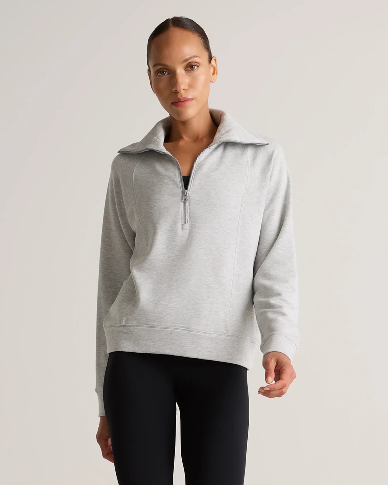 SuperSoft Fleece Half Zip (Heather Grey)
