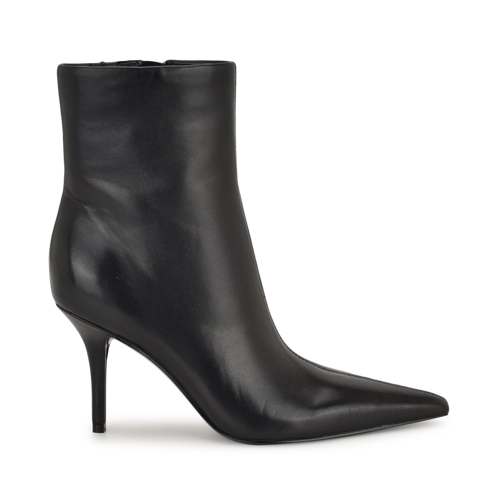 Ohmy Dress Ankle Leather Booties (Black Leather)
