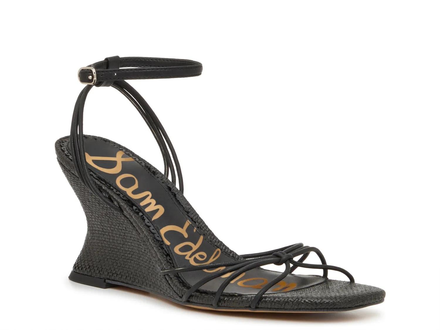 Dania Wedge Sandal (Black)