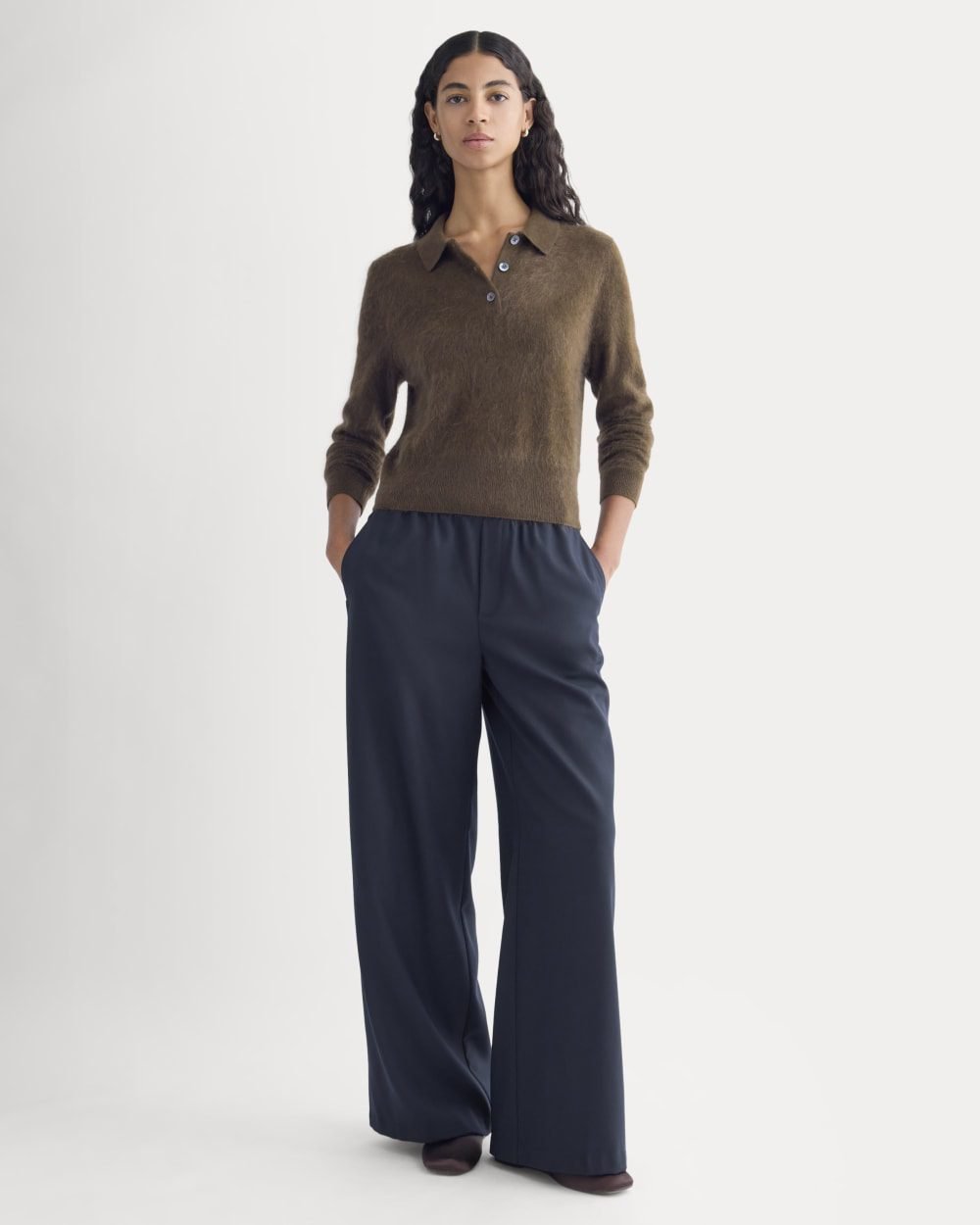 The Pull-On Trouser in Tailor Twill (Midnight Navy)
