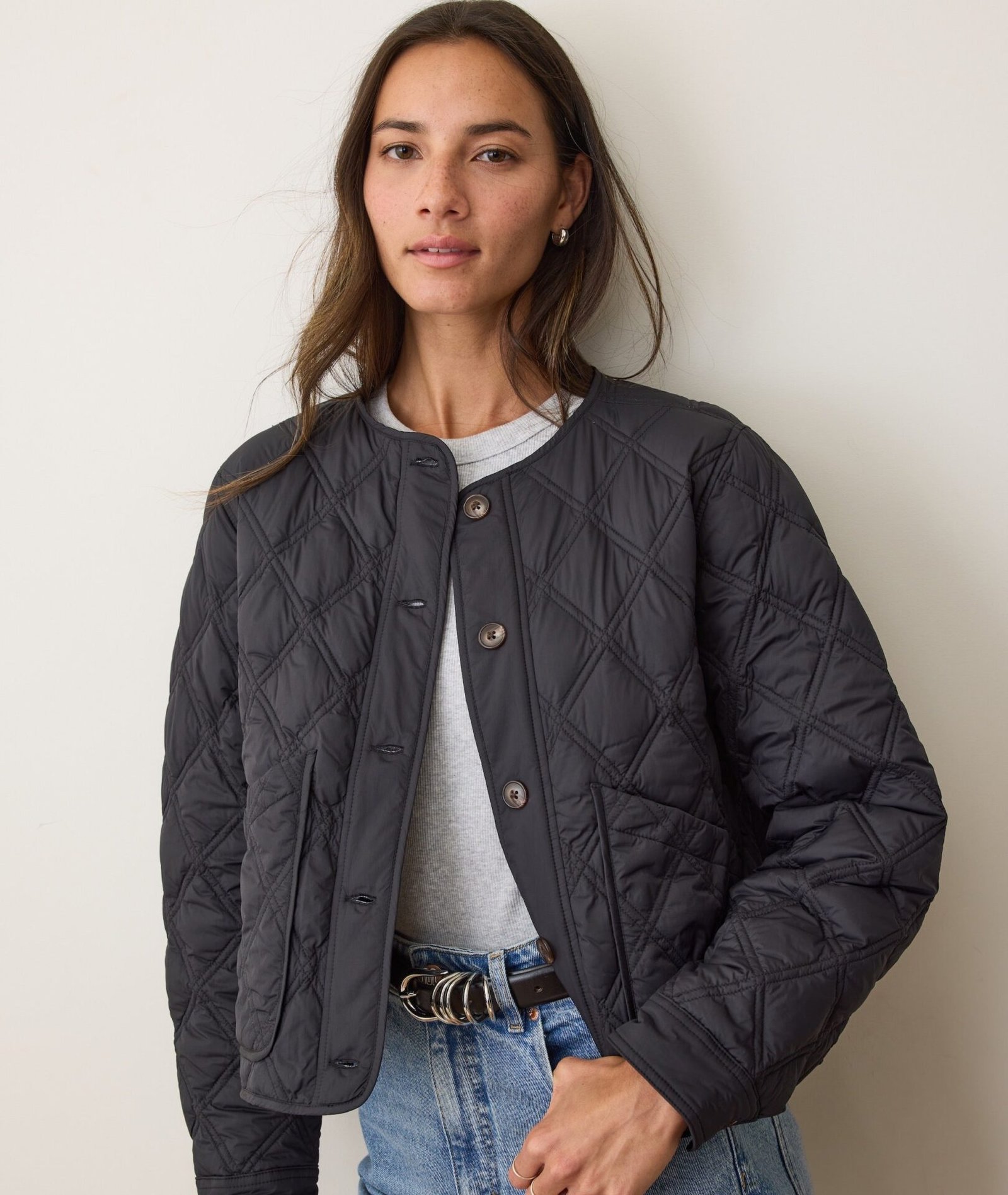 Marina Quilted Liner Jacket (Black)