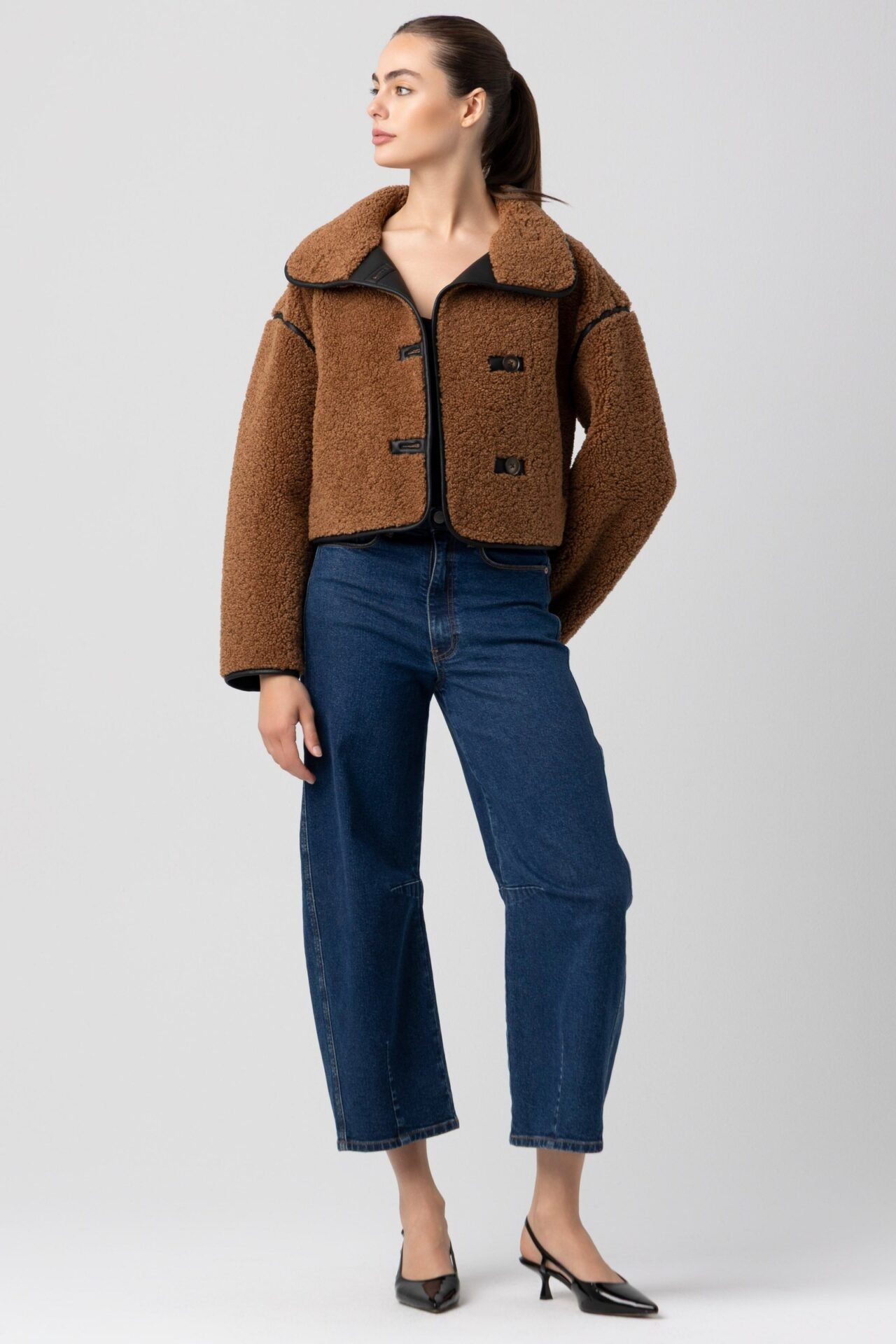 Dirt Road Jacket (Faux Shearling, Cognac)
