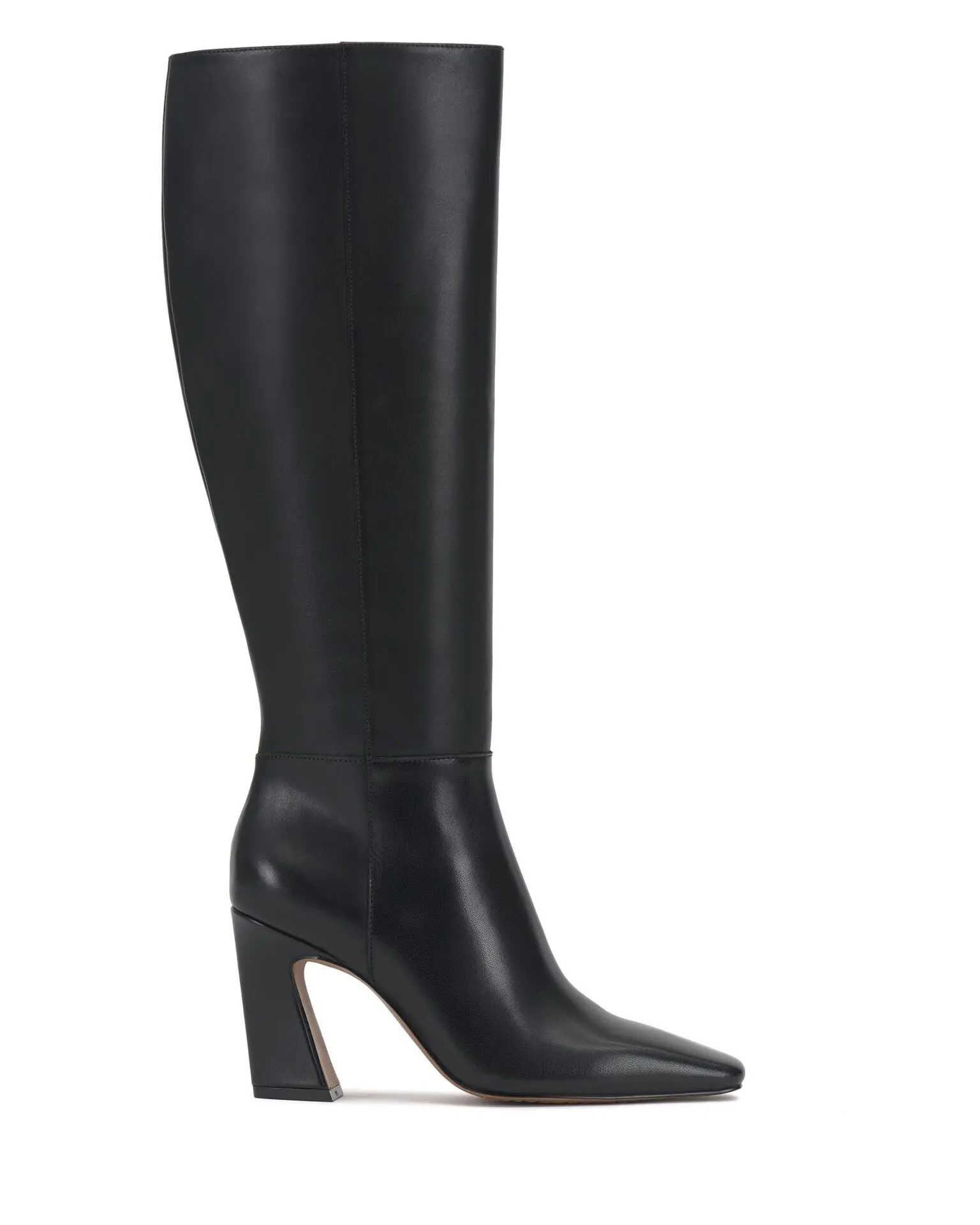 Bennidy Knee High Boot (Black Silky Leather)