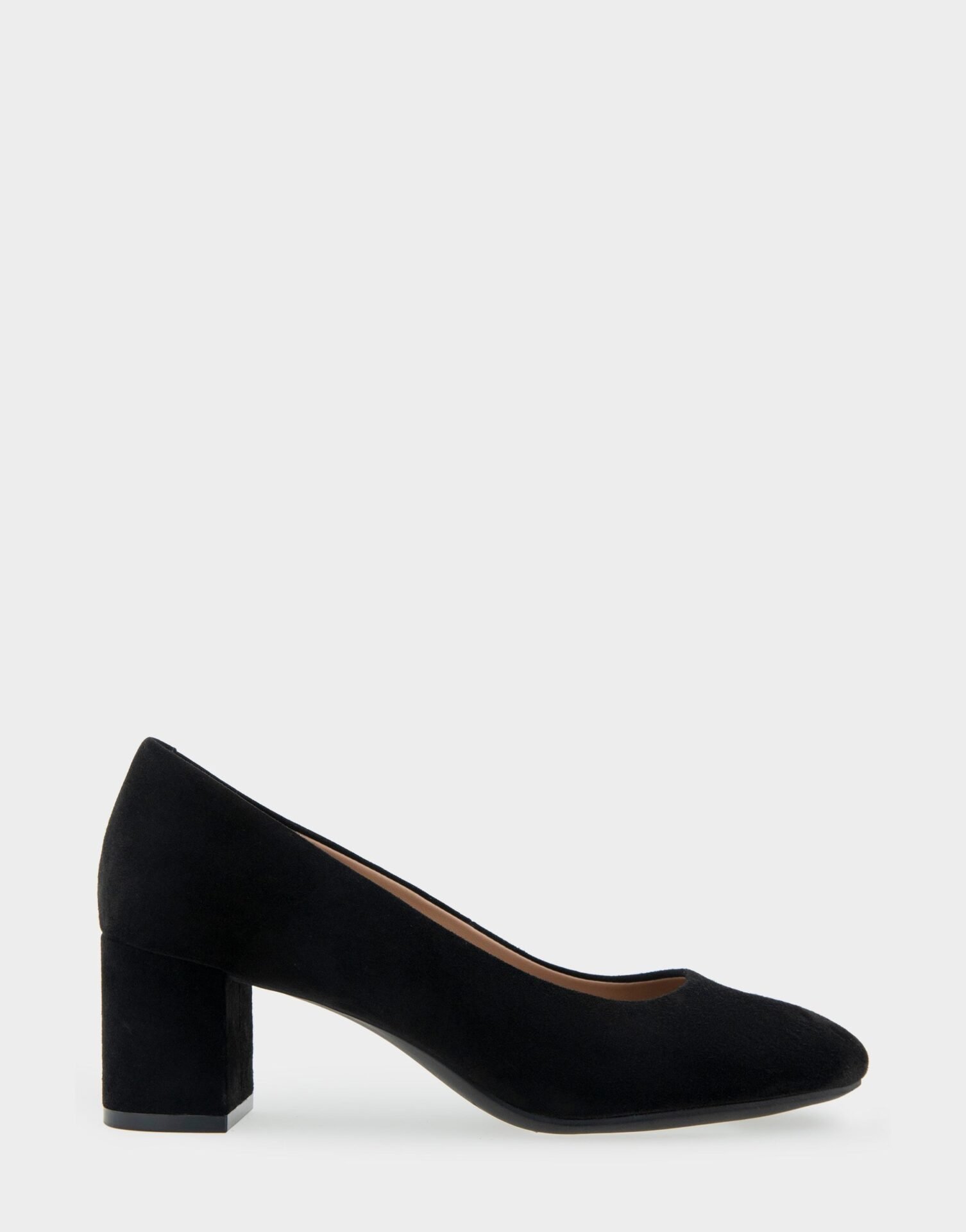 Ebel Mid Heel Pump (Black Suede)
