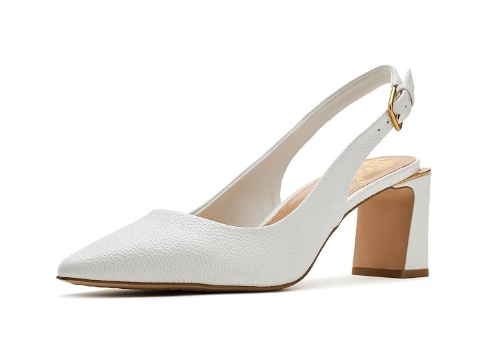 Hamden Buckle Slingback Pump (Bianco)