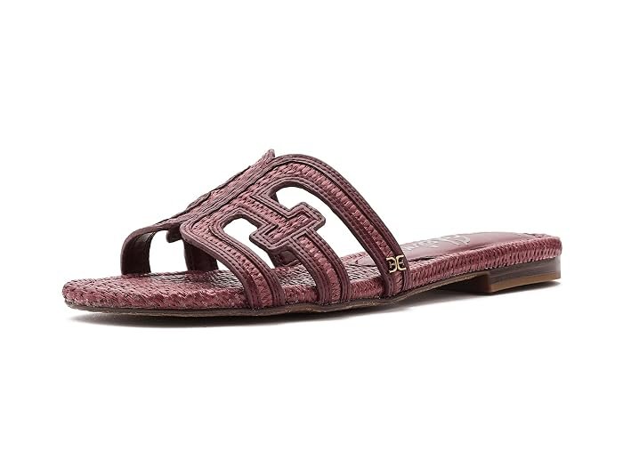 Bay Raffia Slide Sandal (Tawny Tan/Rich Cognac)