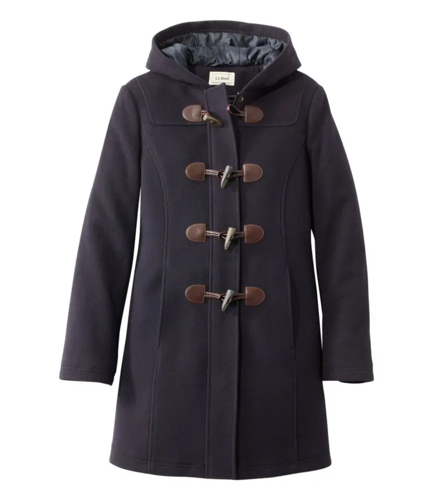 Women's Classic Lambswool Duffel Coat (Navy)