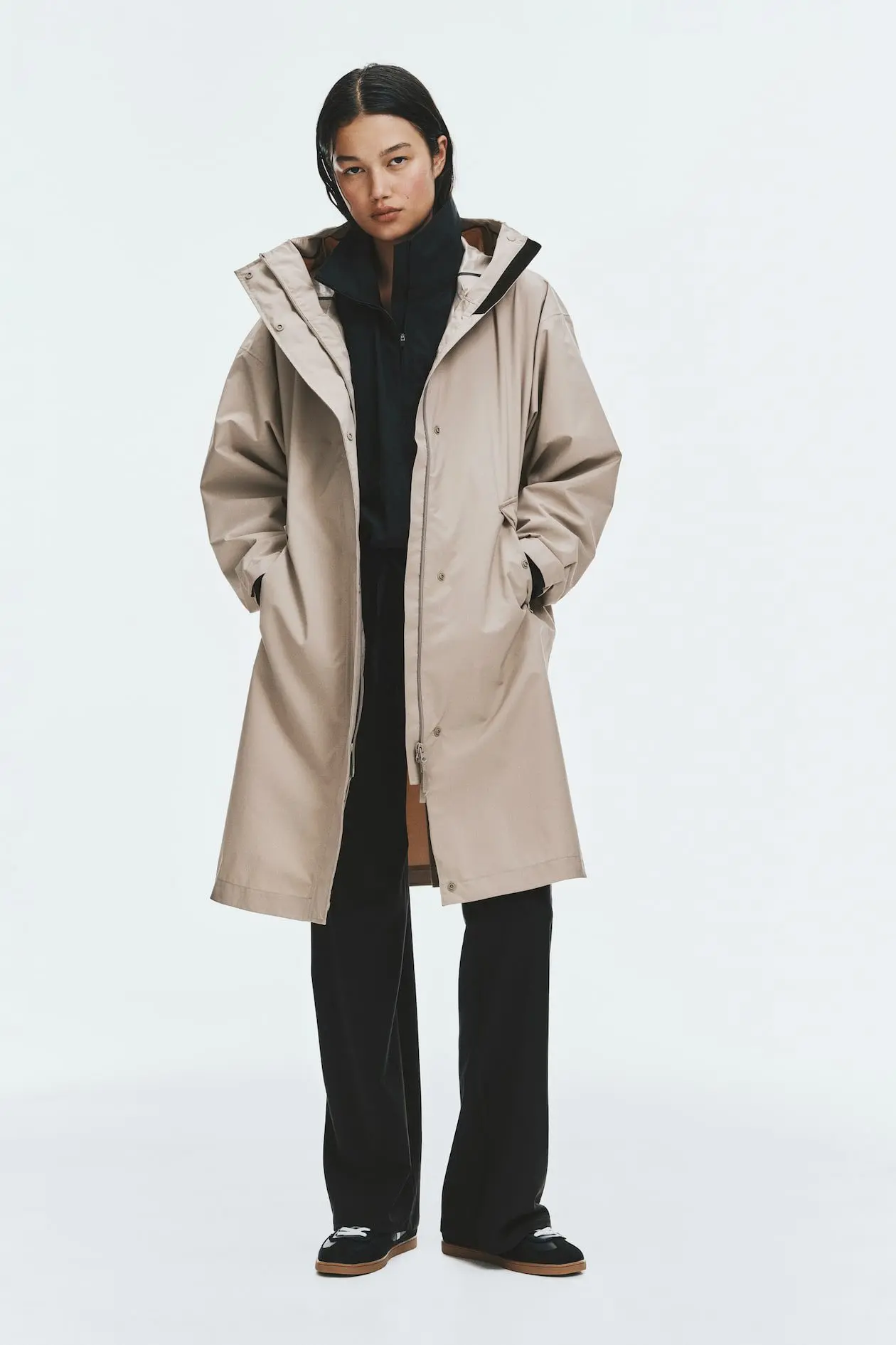 Loose-Fit Raincoat with StormMove (Natural Beige)