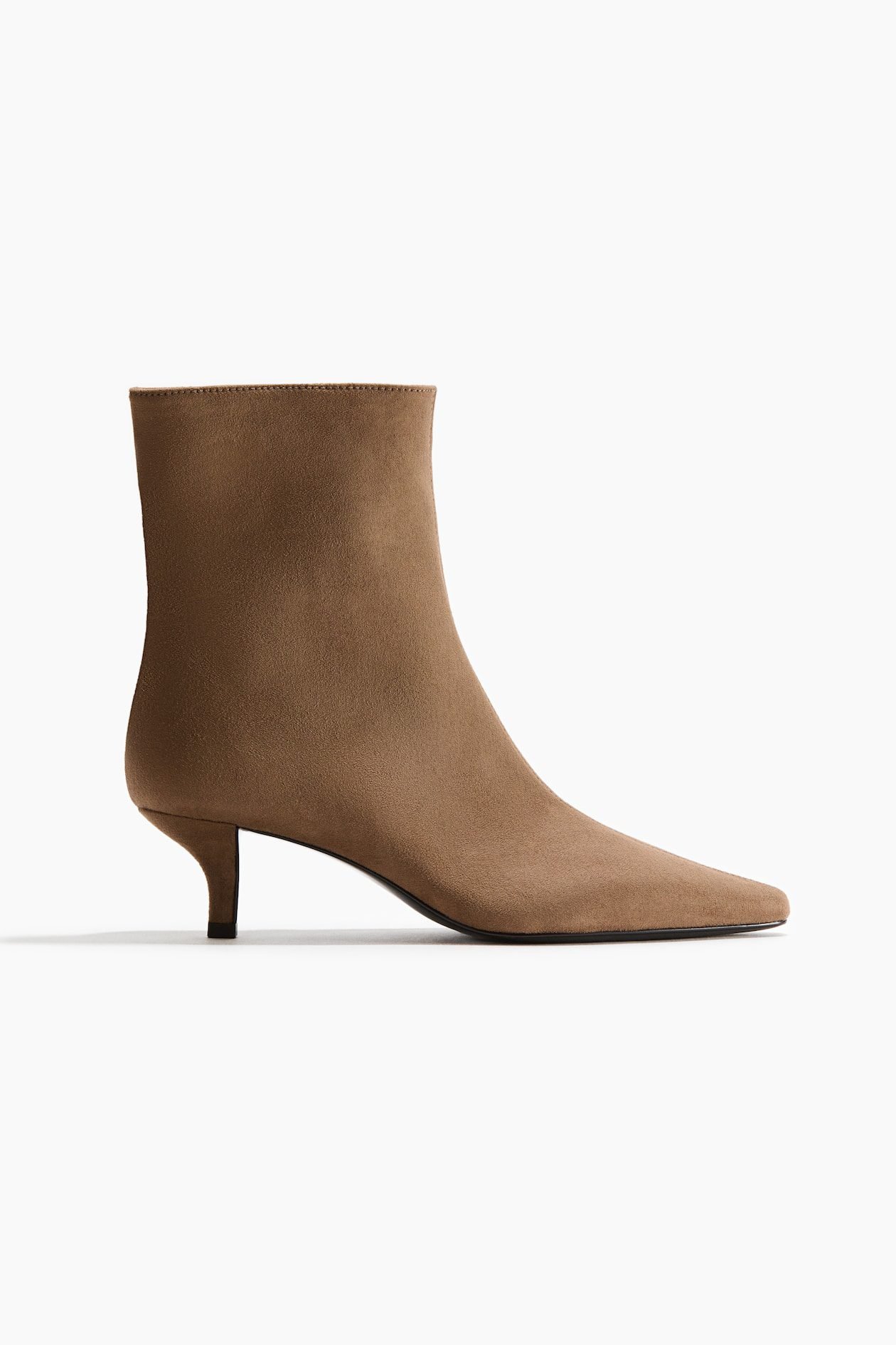 Heeled Ankle Boots (Dark beige)