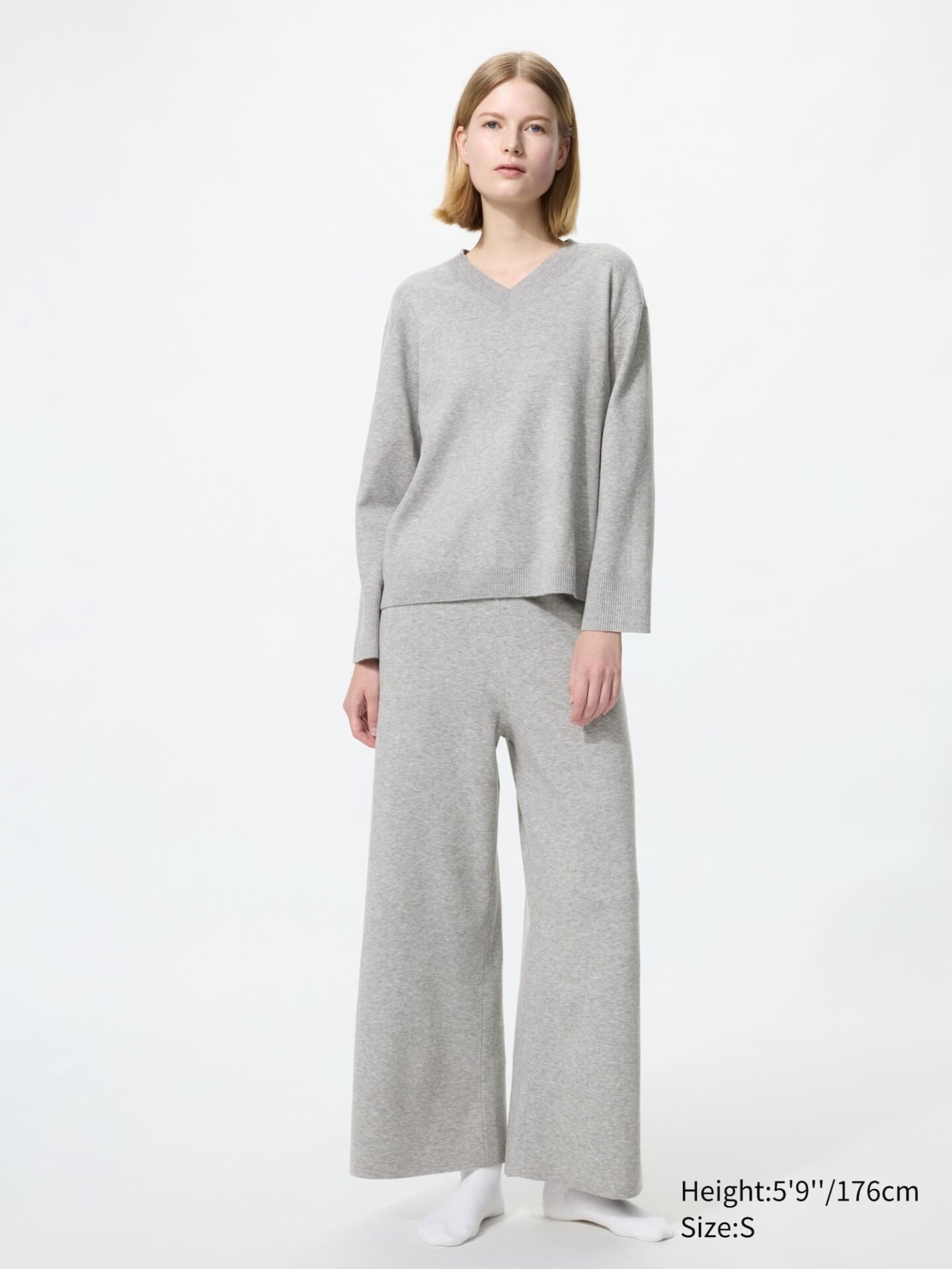 Washable Knit Pants | Smooth (03 Gray)