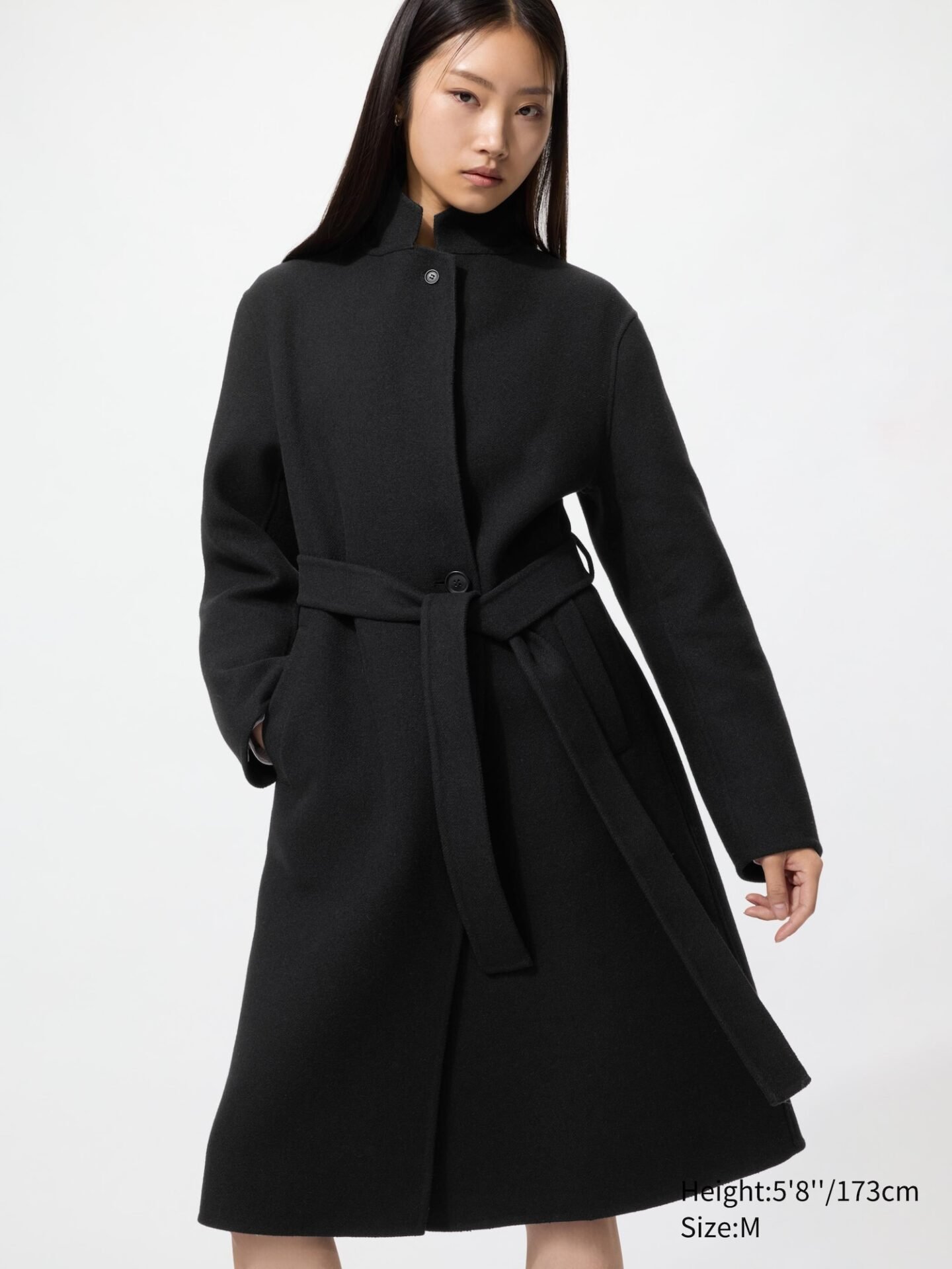 Double Face Relaxed Long Coat (09 Black)