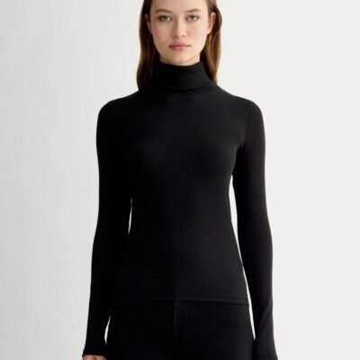 The Luxe Rib Turtleneck (Black)