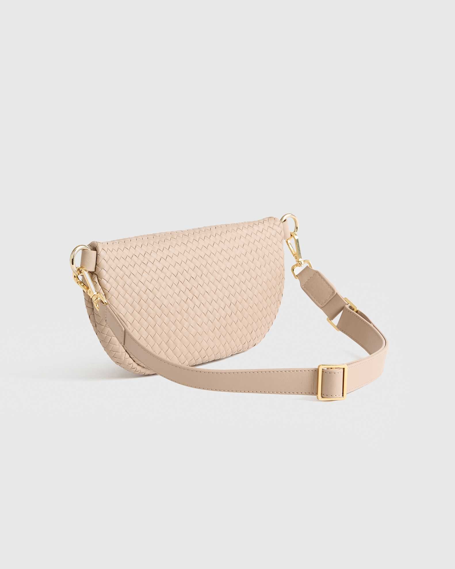 Sloane Handwoven Sling Bag (Taupe)