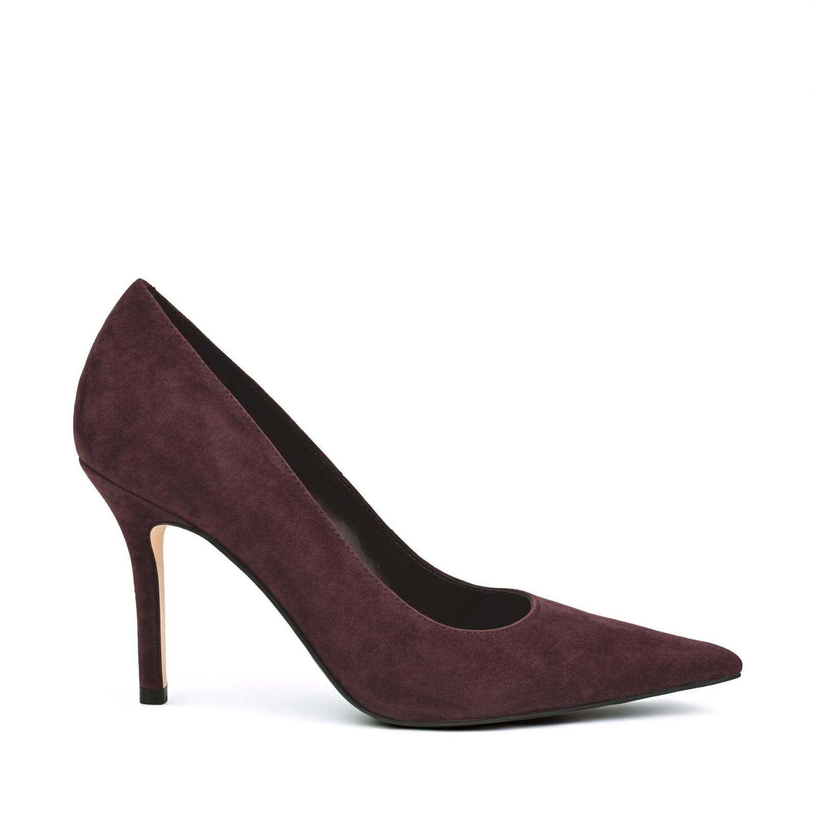Gemmha Pointy Toe Pumps (Burgundy Suede)