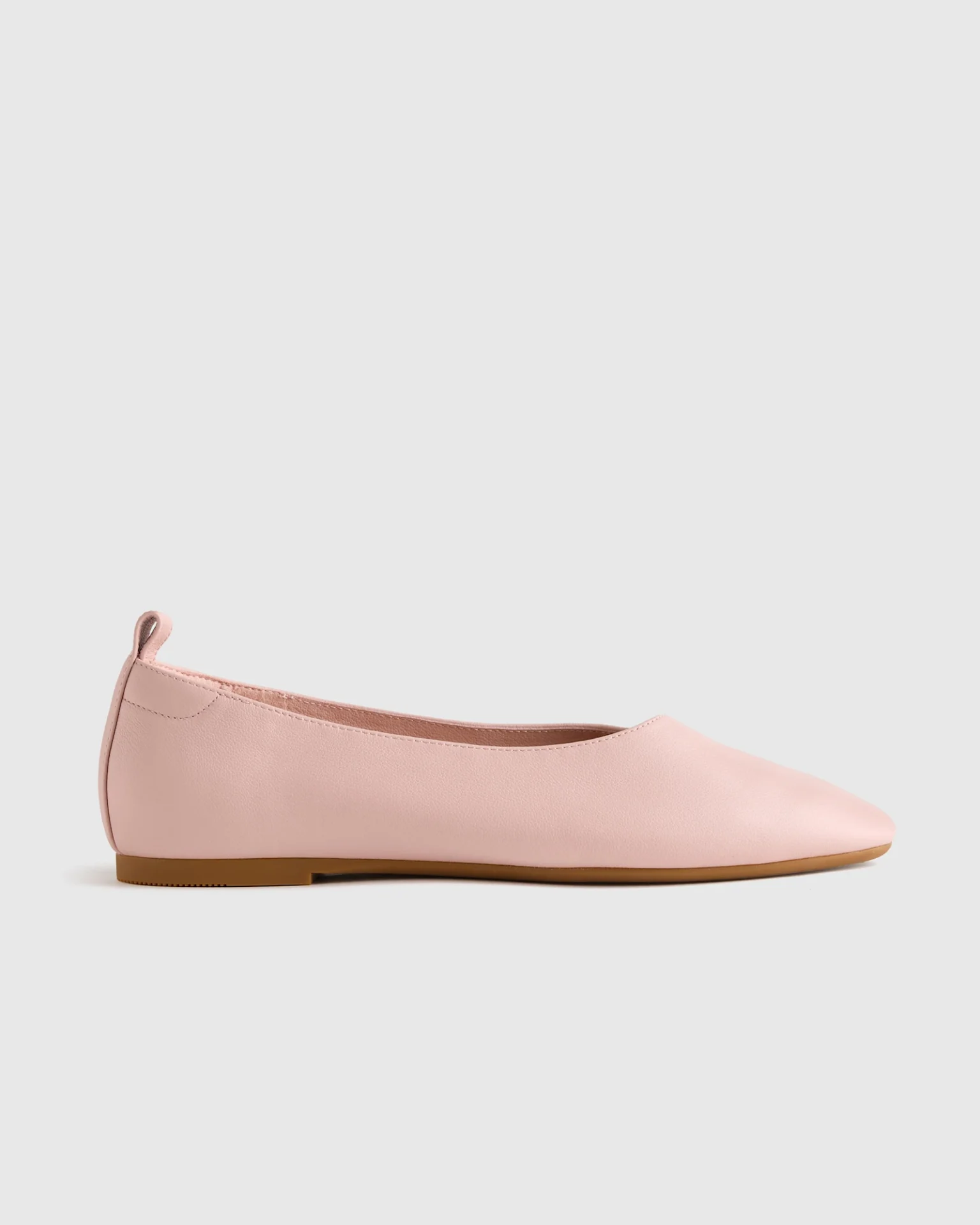 Italian Leather Glove Ballet Flat (Shell Pink)