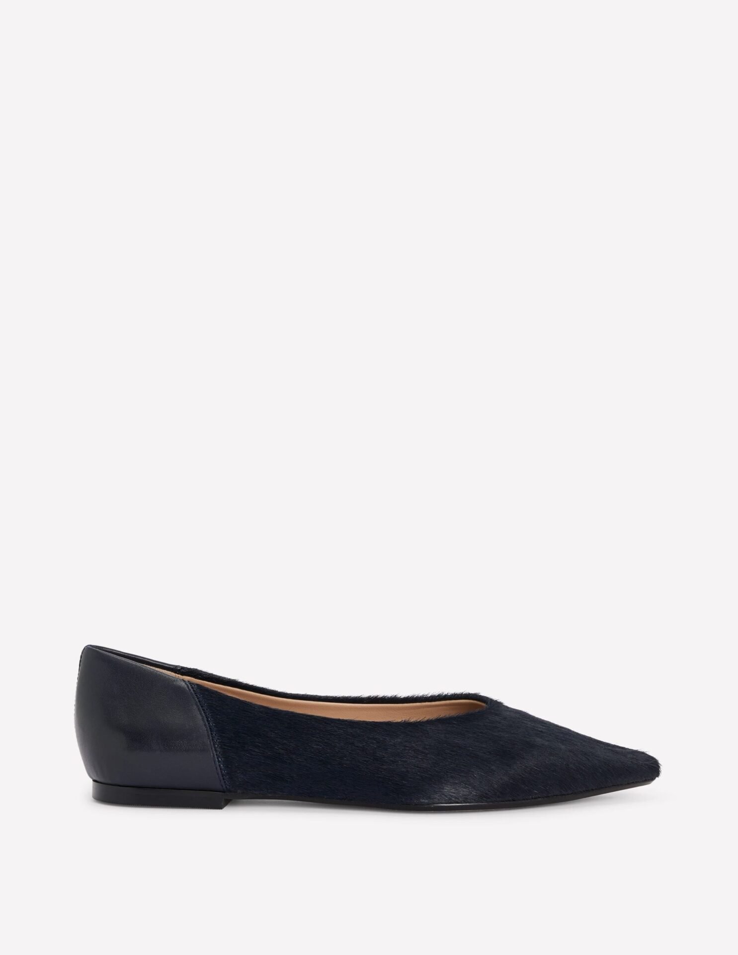 Nigella Pointed Toe Flats (Navy)