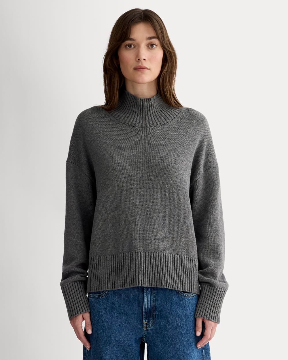 The Boxy Turtleneck in Everyday Cotton