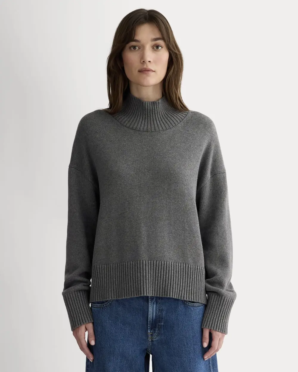 The Boxy Turtleneck in Everyday Cotton
