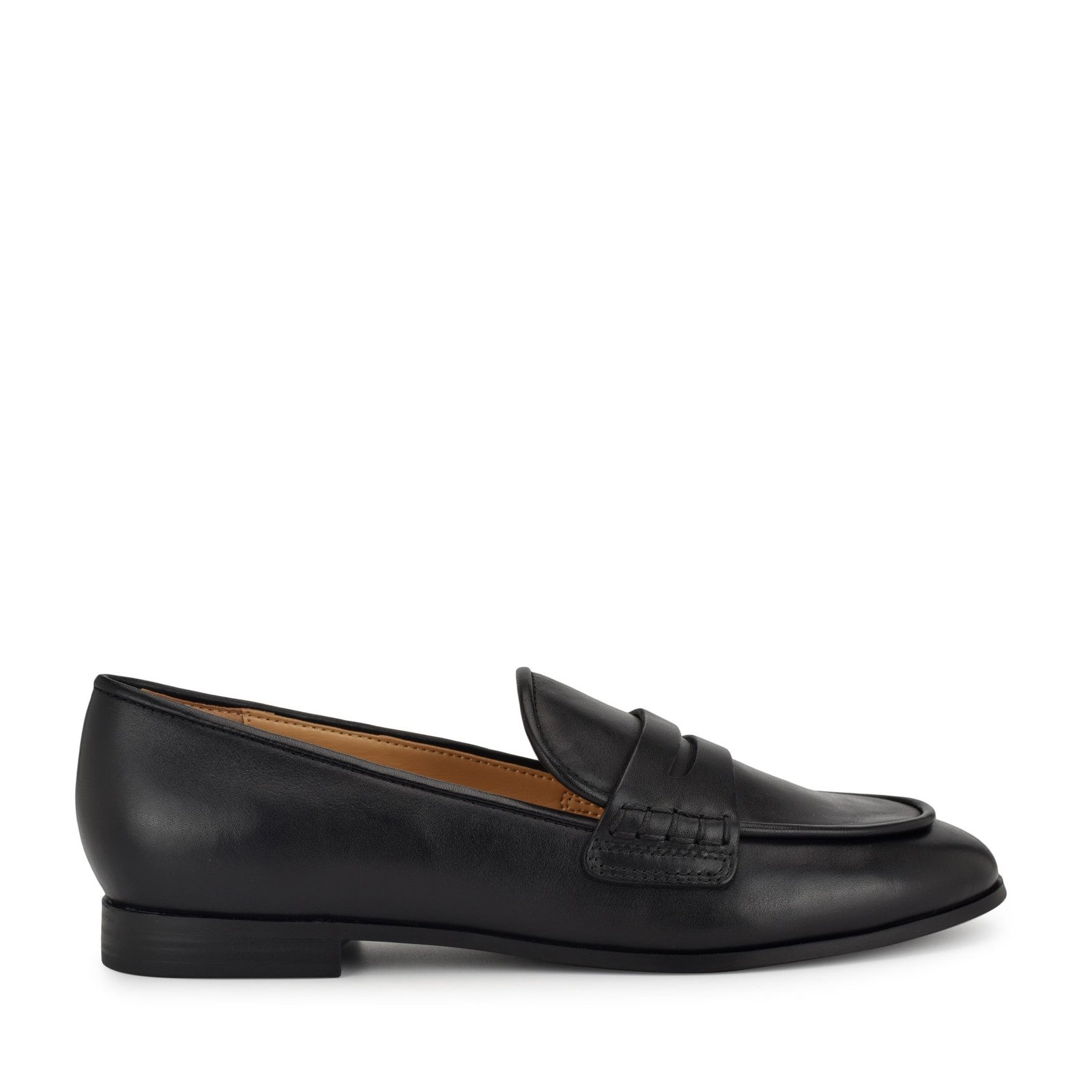 Manner Casual Leather Loafers (Black Leather)