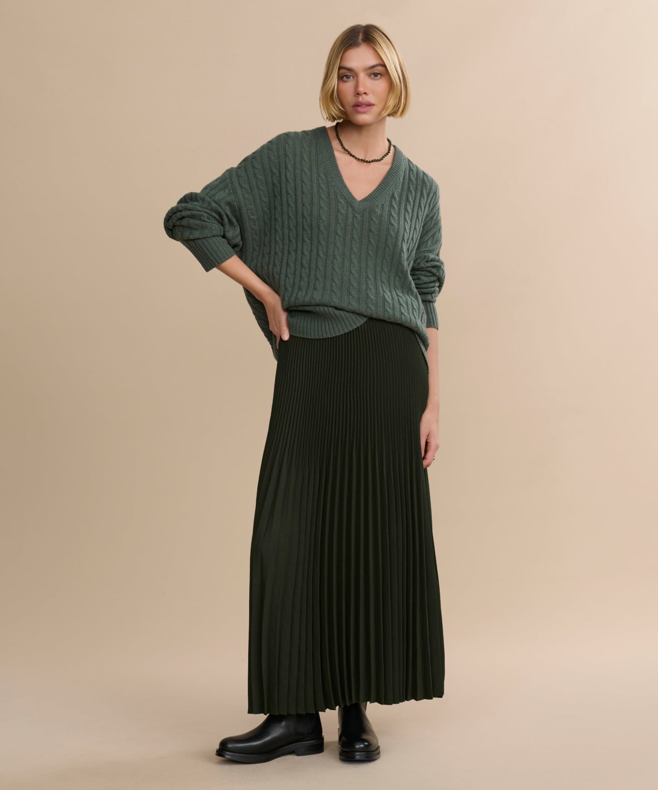 Pleated Skirt (Forest)