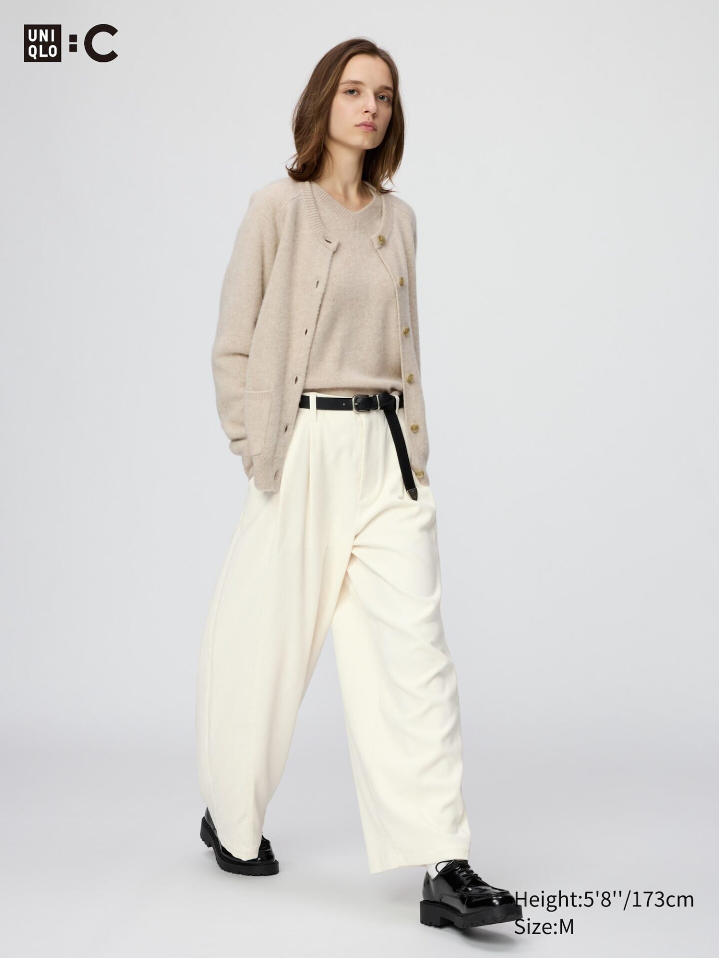 Corduroy Volume Pants (01 Off White)