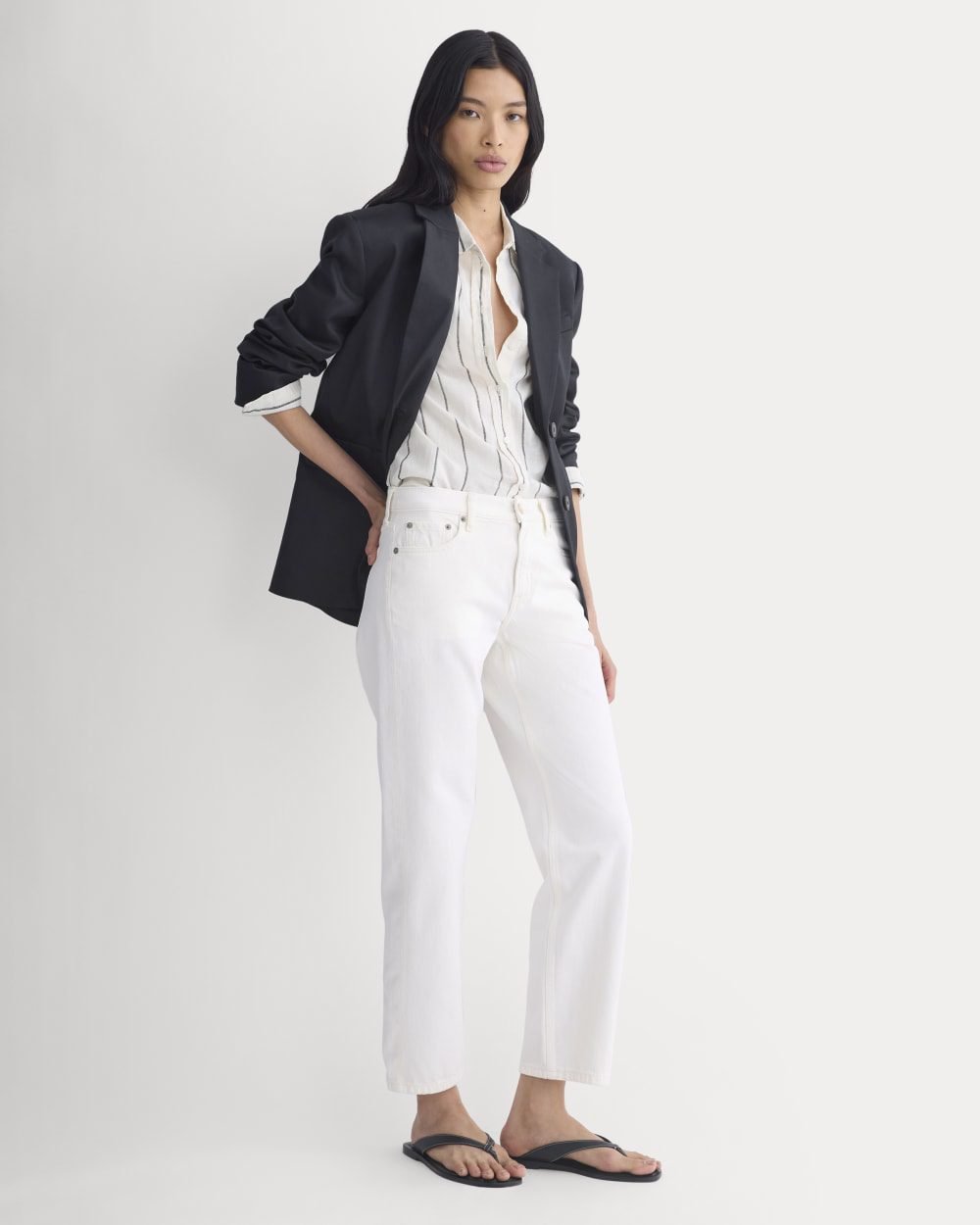 Low-Rise Straight Jean (Ecru)