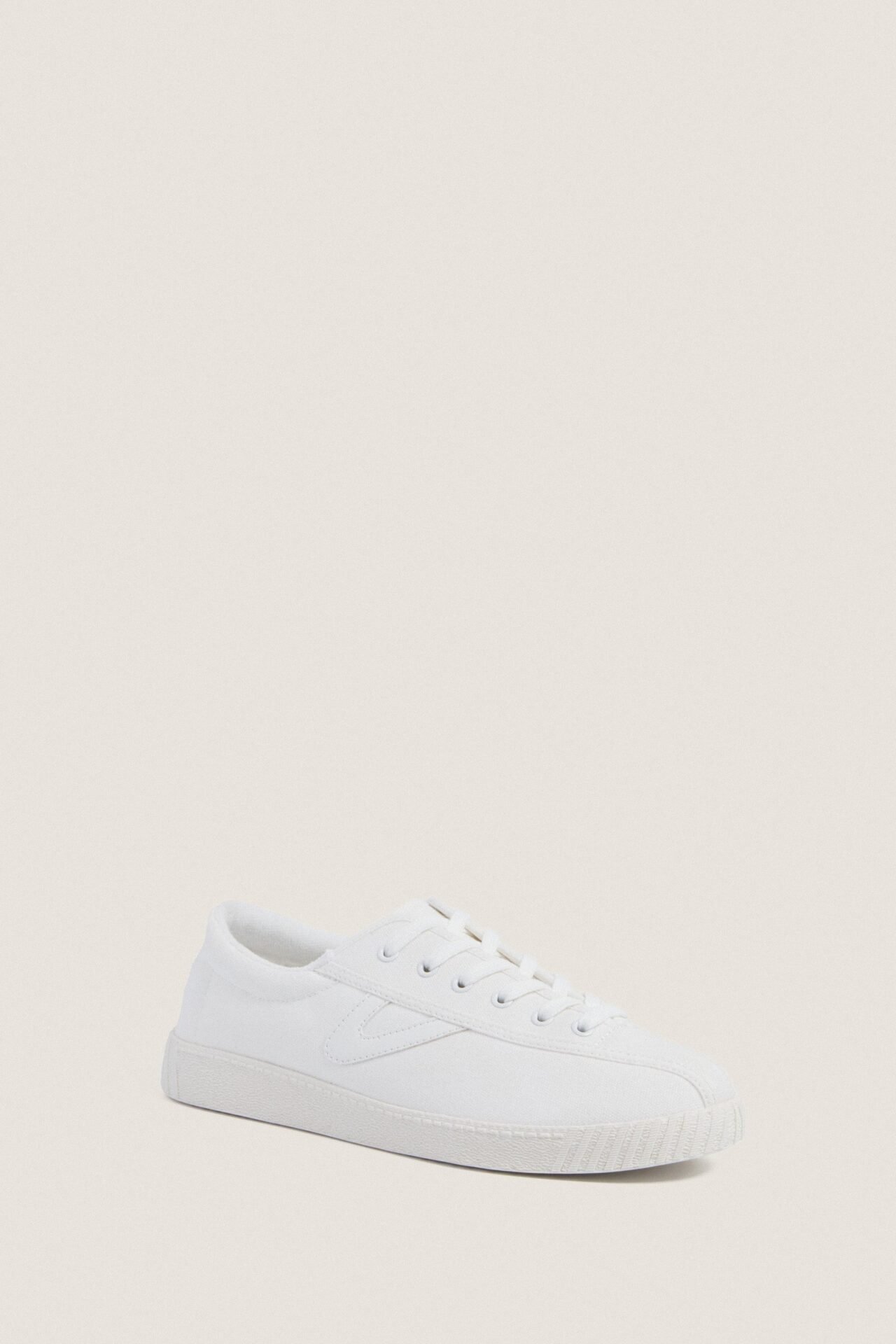 Women's White Nylite Canvas Sneakers