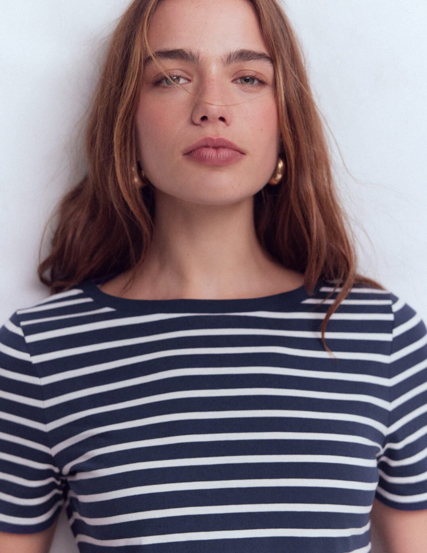 Olivia Short Sleeve Breton (Navy, Ivory)