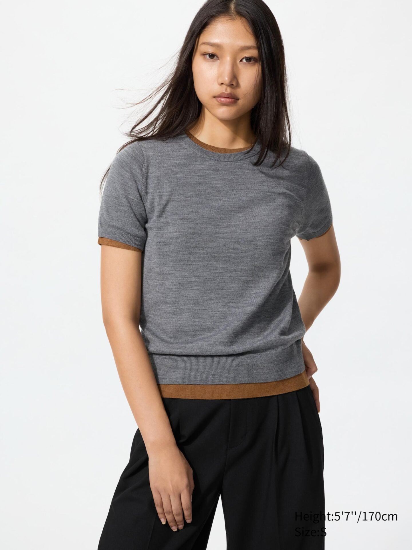 Merino Sweater, Short Sleeve (05 Gray)
