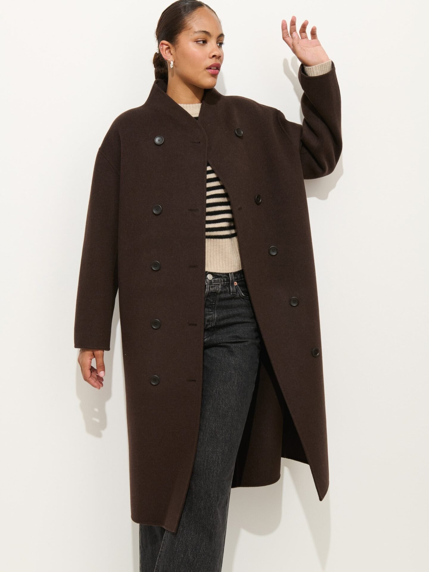 Long Sophia Coat (Chocolate)