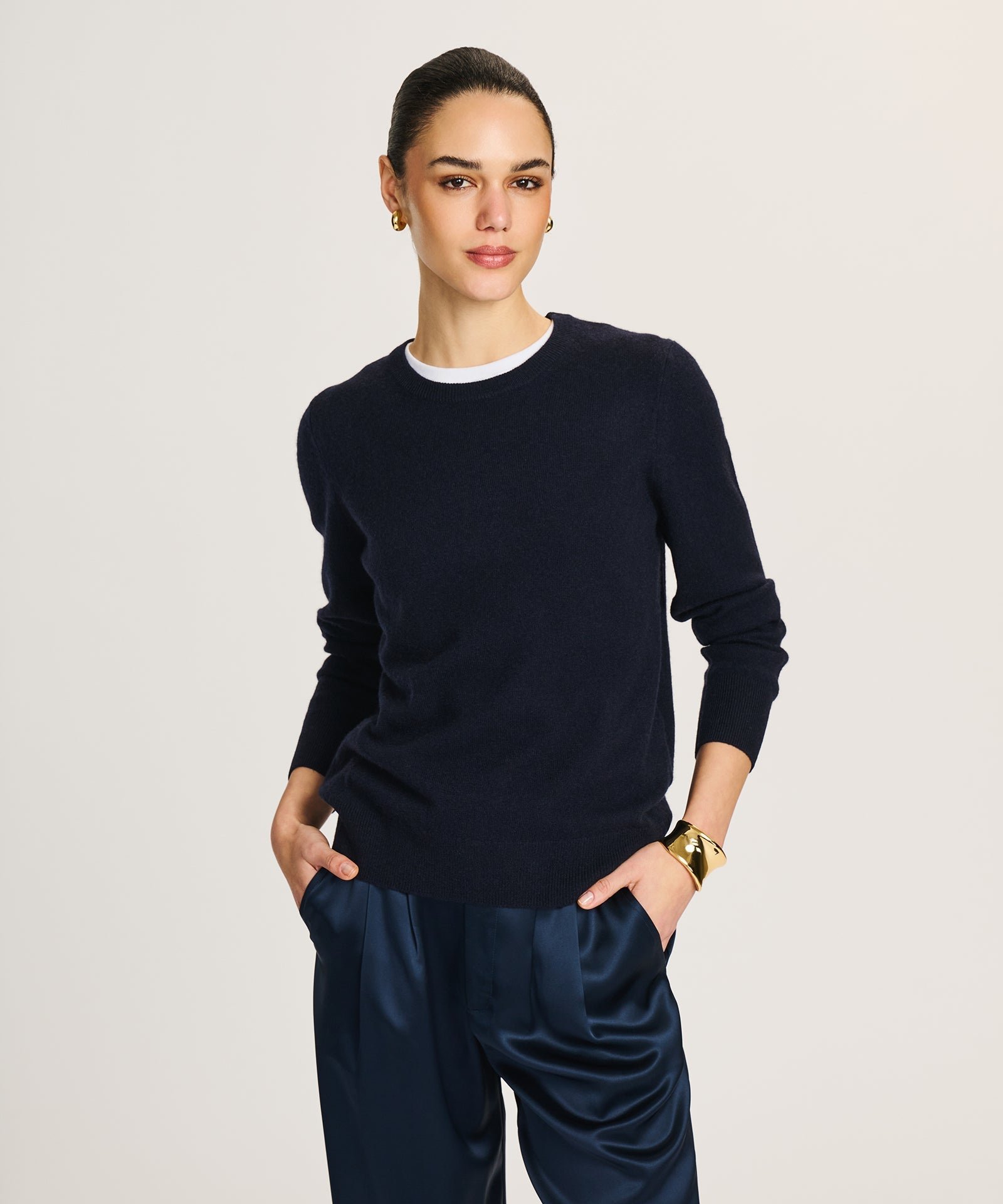 The Original Cashmere Crewneck Sweater (Navy)