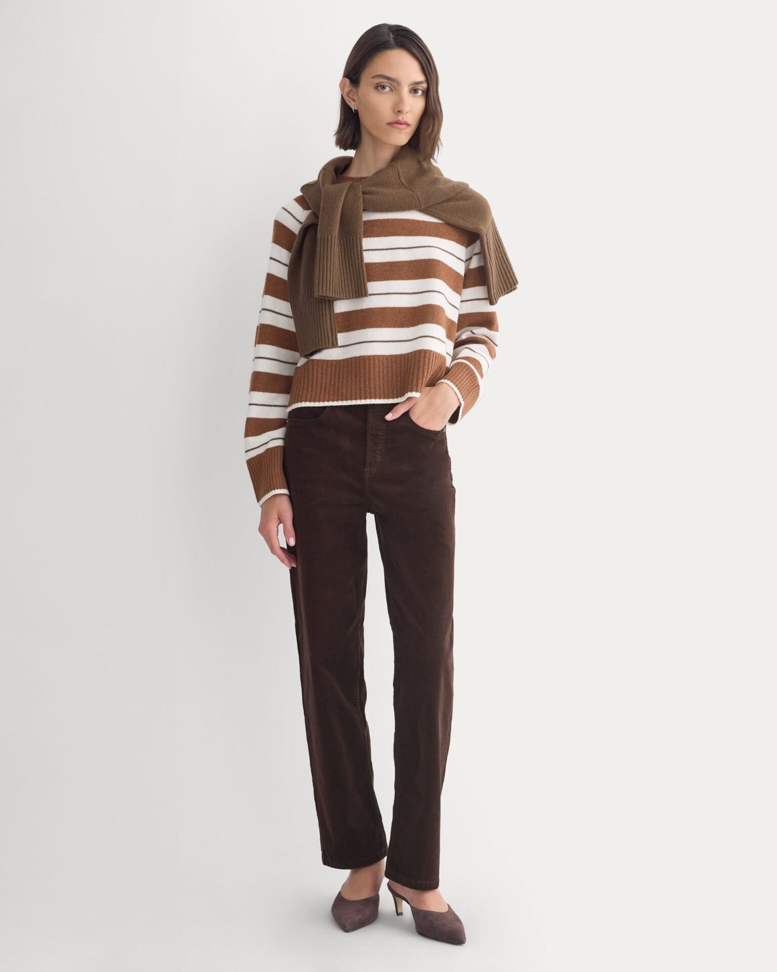 The Way-High Corduroy Pant (Coffee Bean)