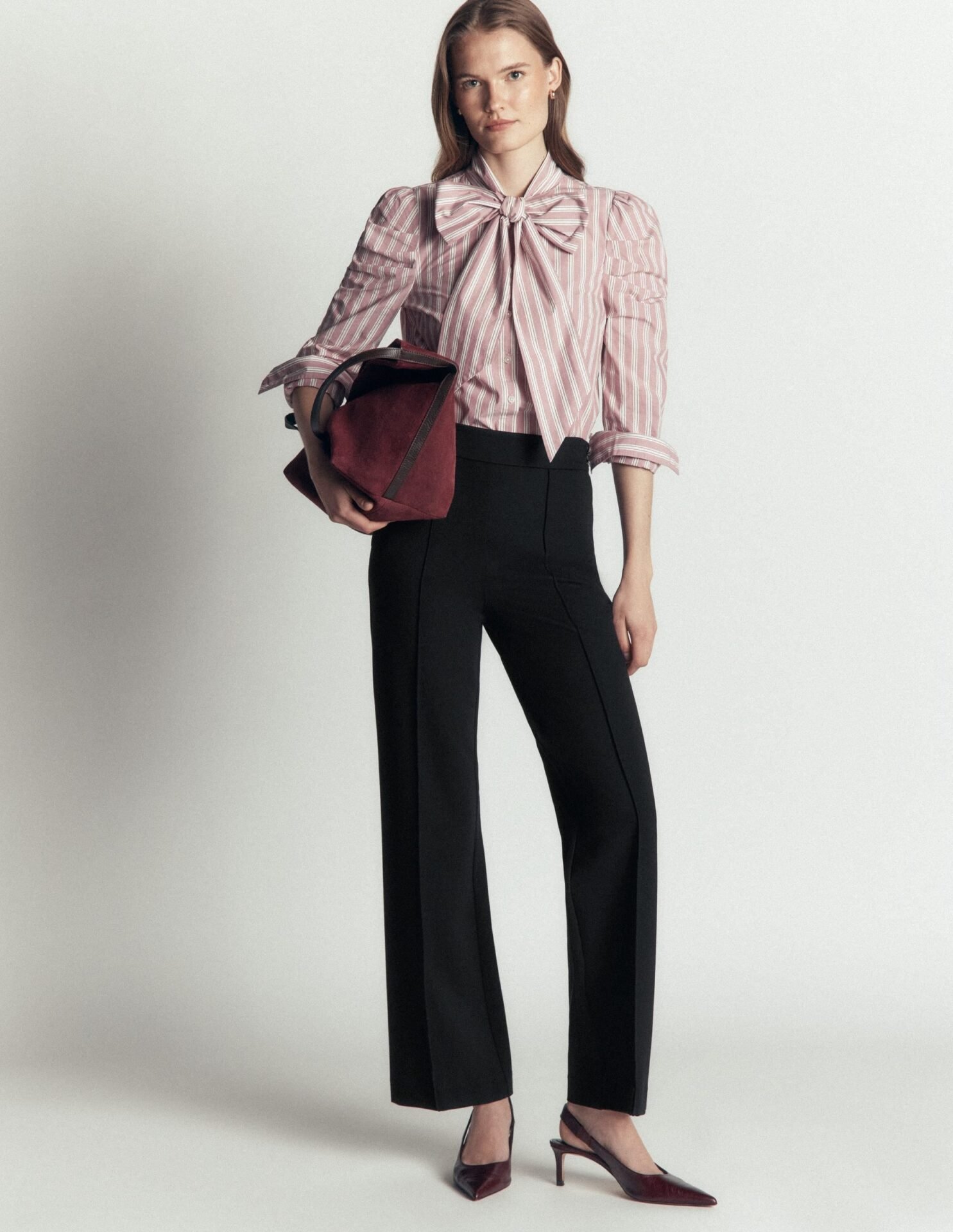 Straight Leg Ponte Pants (Black)