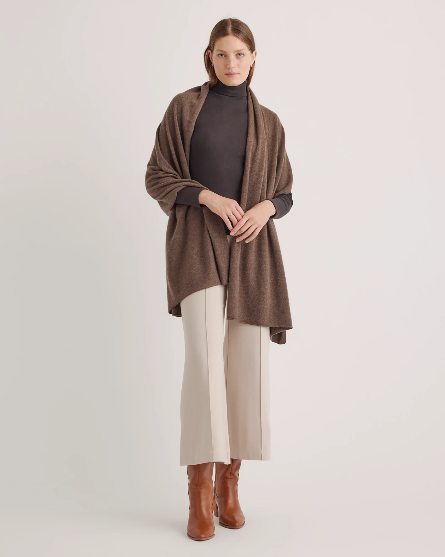 Mongolian Cashmere Wrap (Brown)