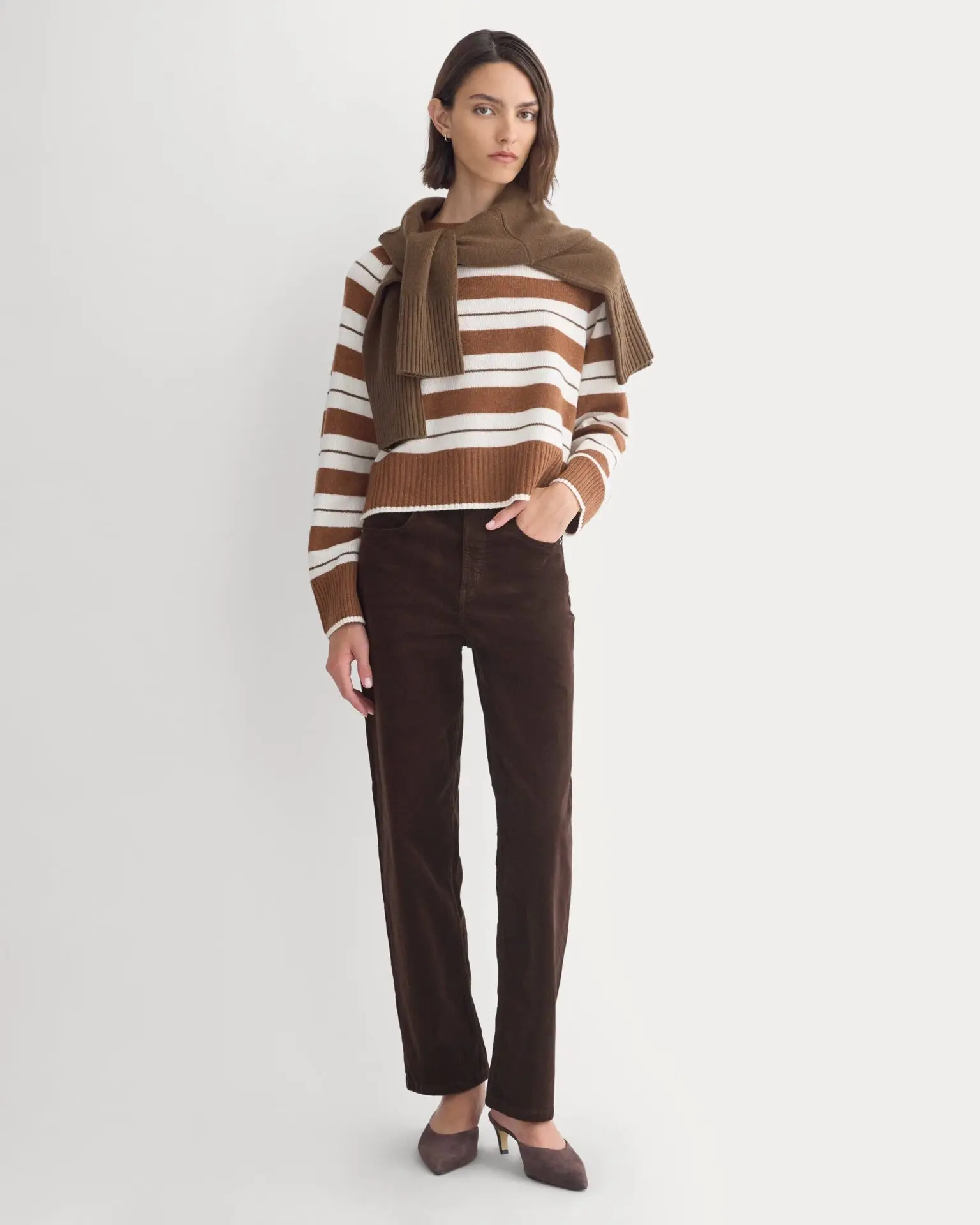 The Way-High Corduroy Pant (Coffee Bean)