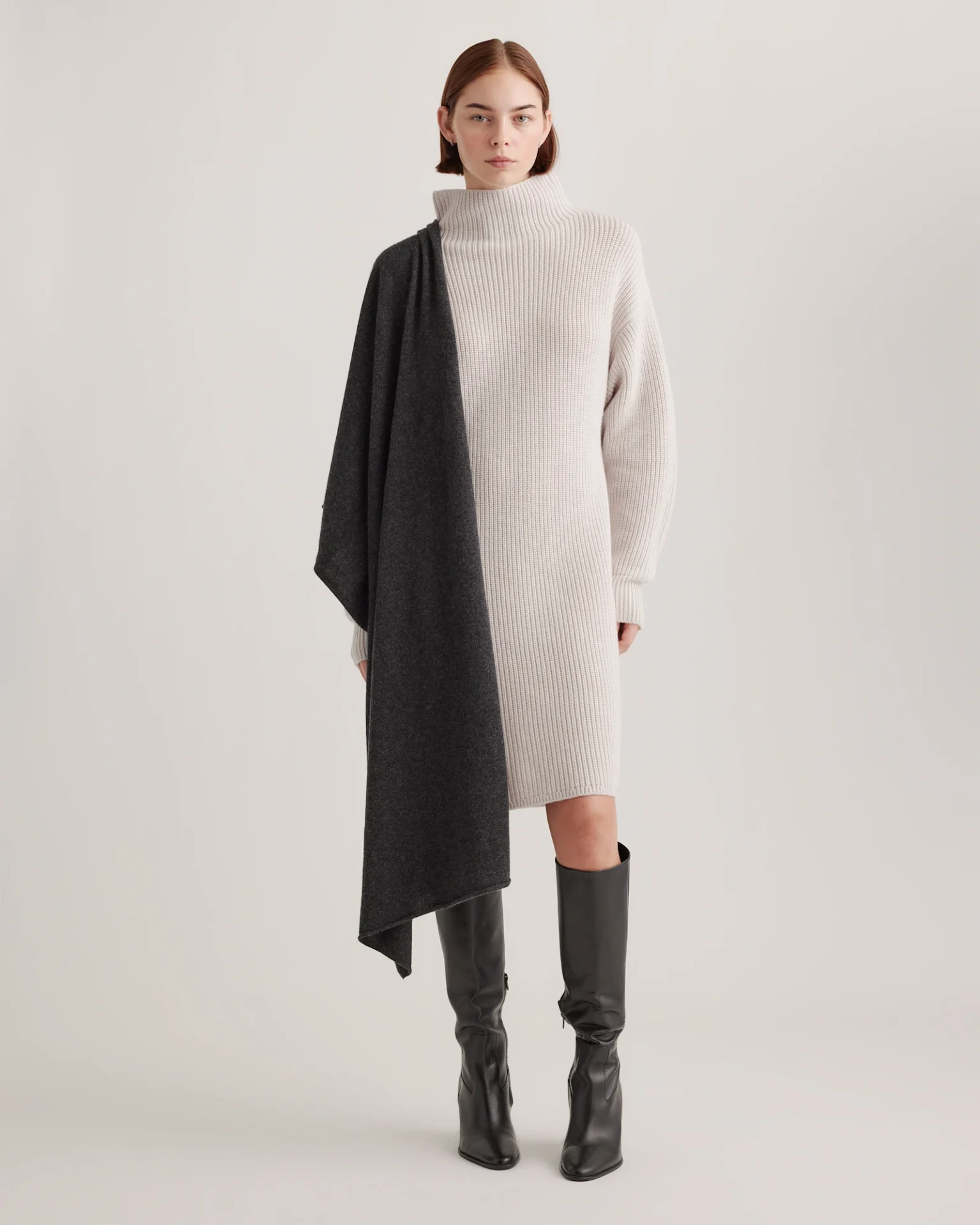 Mongolian Cashmere Wrap (Heather Charcoal)