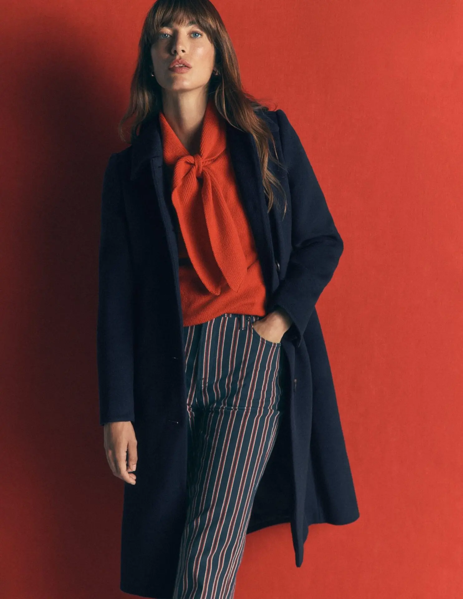 Aylesford Longline Coat (Navy)