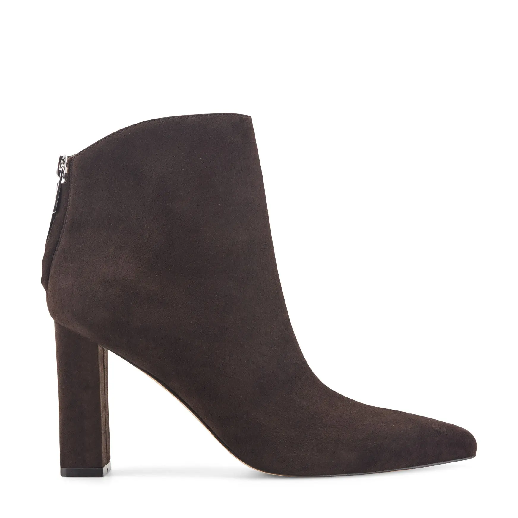 Sydnie Leather Ankle Bootie (Dark Brown Suede)