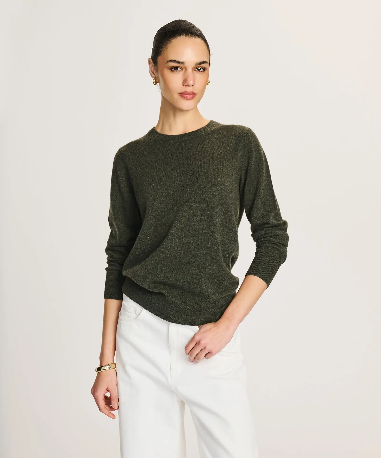 The Original Cashmere Crewneck Sweater (Olive)
