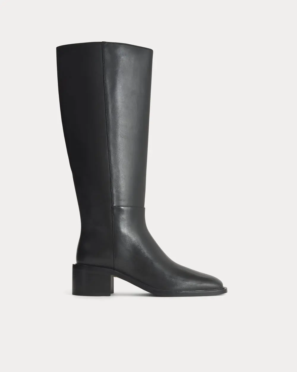 Leather Knee-High City Boot (Black)