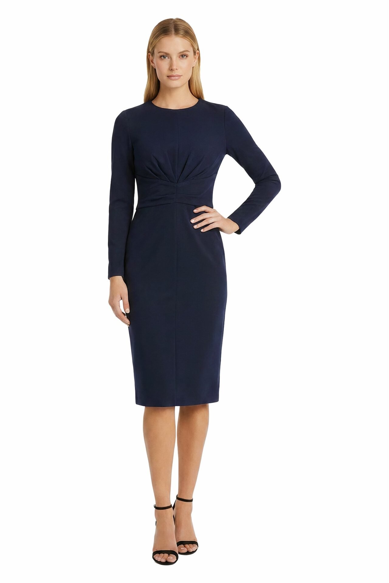 Ivalyn Sheath Knee-Length Dress (Twilight Navy)
