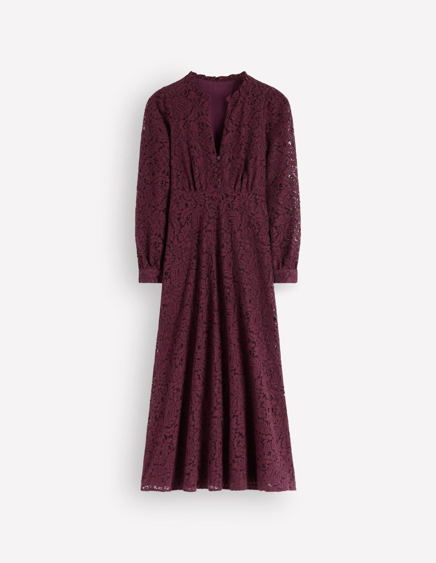 Cassie Lace Tea Dress (Dark Cherry)
