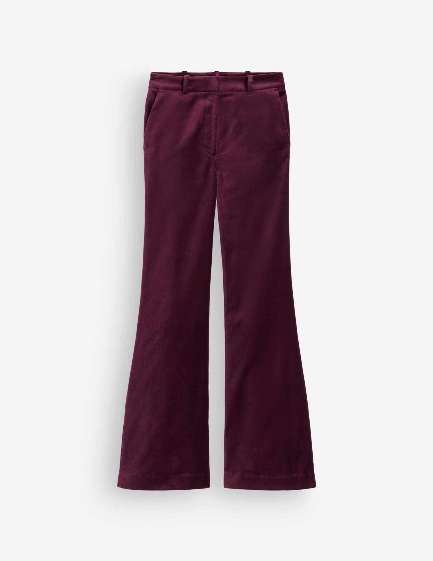 Flare Velvet Pants (Dark Cherry)