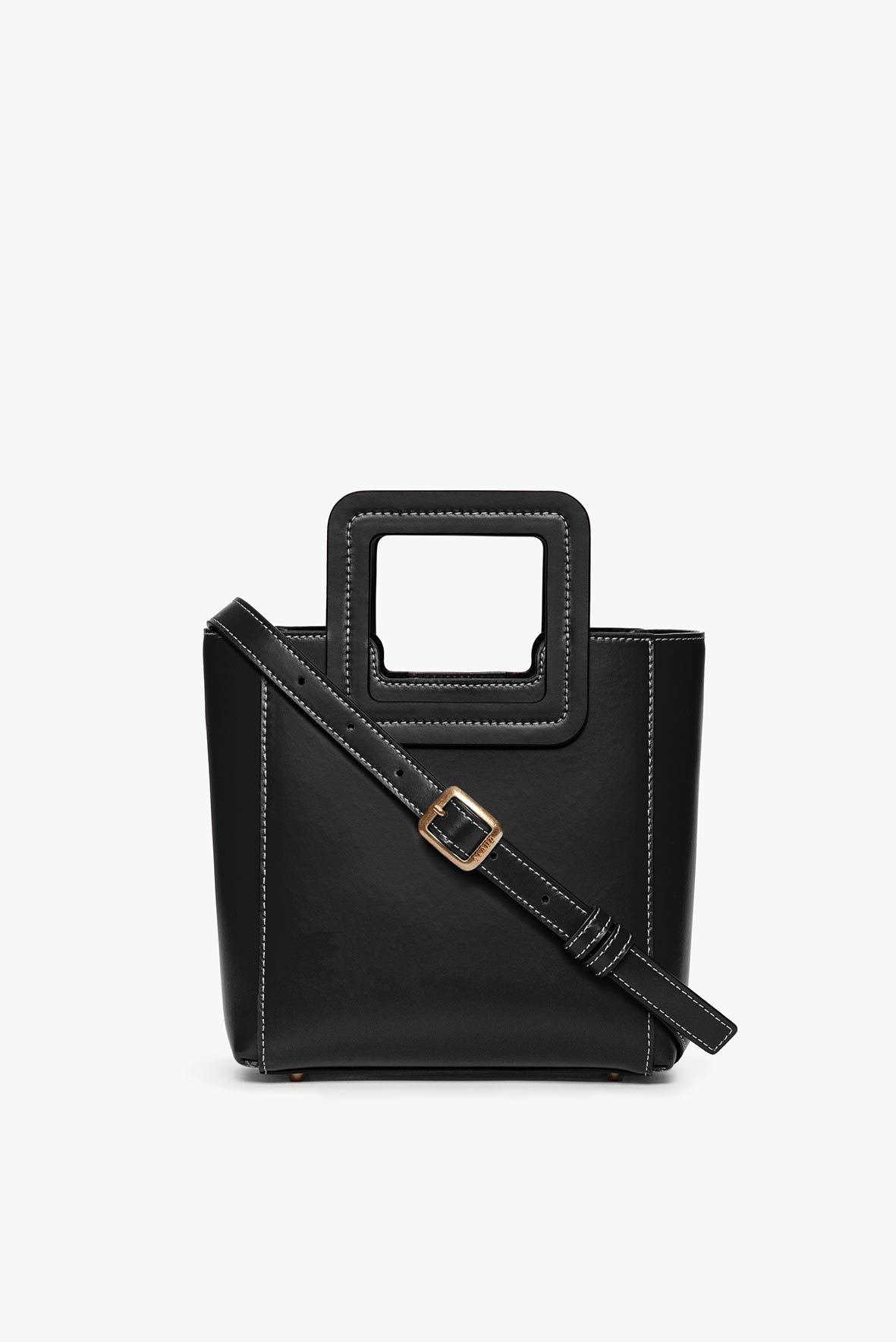 Mini Shirley Leather Bag (Black)